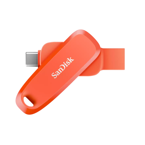 SanDisk Phone Drive USB Type-C/USB Type-A devices, 100MB/s, 512GB - Nasturtium Orange Color