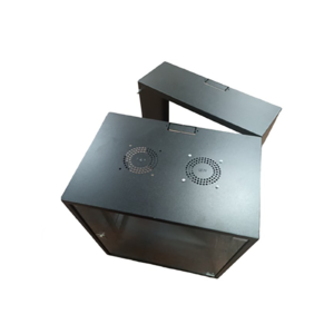 Zone Lite 12U 400+200mm Swing Frame Black Wall Mount Cabinet